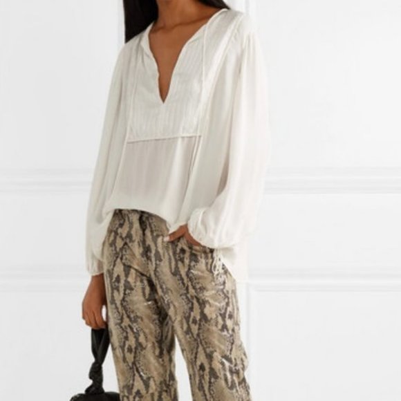 NILI LOTAN SILK BLOUSE
